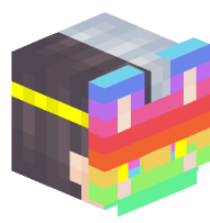 Boy with Rainbow Rabbit Mask