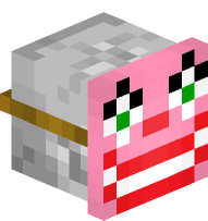 Skeleton with Mr. Blobby Mask