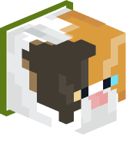 Collared Calico Cat (green)