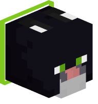 Collared Tuxedo Cat (lime)