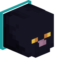 Collared Black Cat (cyan)