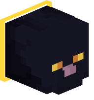 Collared Black Cat (yellow)