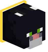 Collared Tuxedo Cat (yellow)