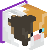 Collared Calico Cat (purple)