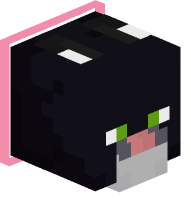 Collared Tuxedo Cat (pink)