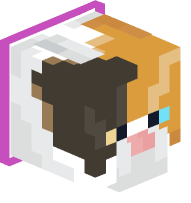 Collared Calico Cat (magenta)