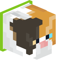 Collared Calico Cat (lime)