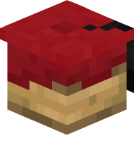 Graduation Cap (red, black)