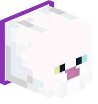 Collared White Cat (purple)