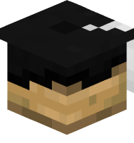 Graduation Cap (black, white)