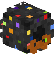 Halloween Wreath (Black, Orange Bow, Multi-Colour Ornaments)