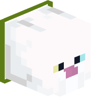 Collared White Cat (green)