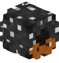 Halloween Wreath (Black, Orange Bow, White Ornaments)