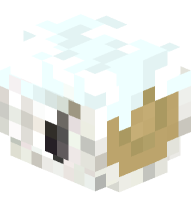 Birch Log with Snow (rounded, snow, sideways)