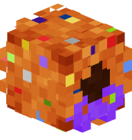 Halloween Wreath (Orange, Purple Bow, Multi-Colour Ornaments)