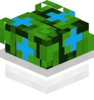 Potted Bush with Blue Flowers