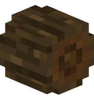 Dark Oak Log (rounded, sideways)