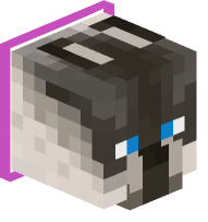 Collared Siamese Cat (magenta)