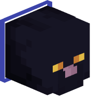 Collared Black Cat (blue)