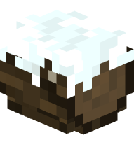 Dark Oak Log with Snow (rounded, snow, sideways)