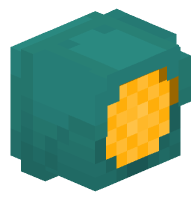 Turquoise Traffic Light - Yellow (on)