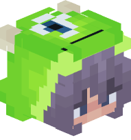 Girl with Mike Wazowski Costume