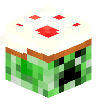 Creeper with Cake Hat
