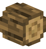 Oak Log (rounded, sideways)