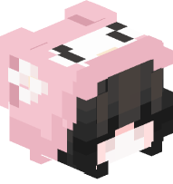 Girl in Pink Rabbit Hoodie