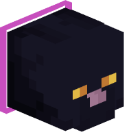 Collared Black Cat (magenta)