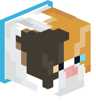 Collared Calico Cat (light blue)