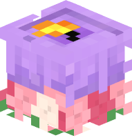 Valentine Candle (purple, lit)