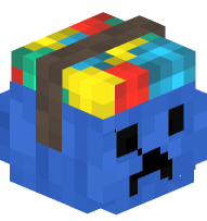 Trick or Treat Basket (Blue, Creeper Face)