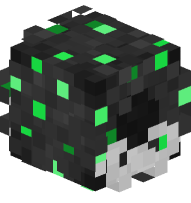 Halloween Wreath (Black, White Bow, Green Ornaments)