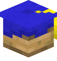 Graduation Cap (blue, gold)