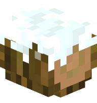 Jungle Log with Snow (rounded, snow, sideways)