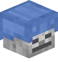 Skeleton with Leather Helmet (light blue)