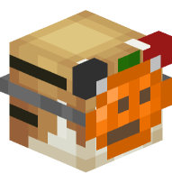 Tiger with Pumpkin Mask