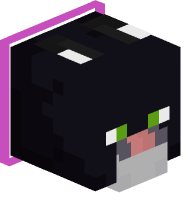 Collared Tuxedo Cat (magenta)