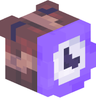 Girl with Purple Clock Mask