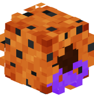 Halloween Wreath (Orange, Purple Bow, Black Ornaments)