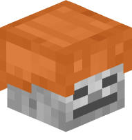 Skeleton with Leather Helmet (orange)