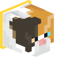 Collared Calico Cat (yellow)