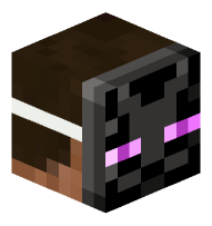 Man with Enderman Mask