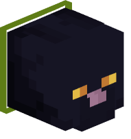 Collared Black Cat (green)