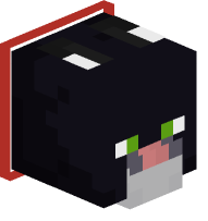 Collared Tuxedo Cat (red)