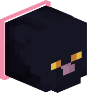 Collared Black Cat (pink)