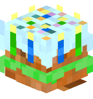 Cake (green, blue candles)