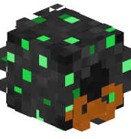 Halloween Wreath (Black, Orange Bow, Green Ornaments)