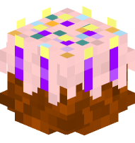 Birthday Cake (purple candles)